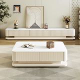  Bàn sofa mặt đá sang trọng BSF73 Stoning 1m x 60 sơn trắng 