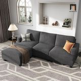  Bộ ghế sofa sang trọng BT186 Nolany 2m1 kèm đôn vuông 60cm 