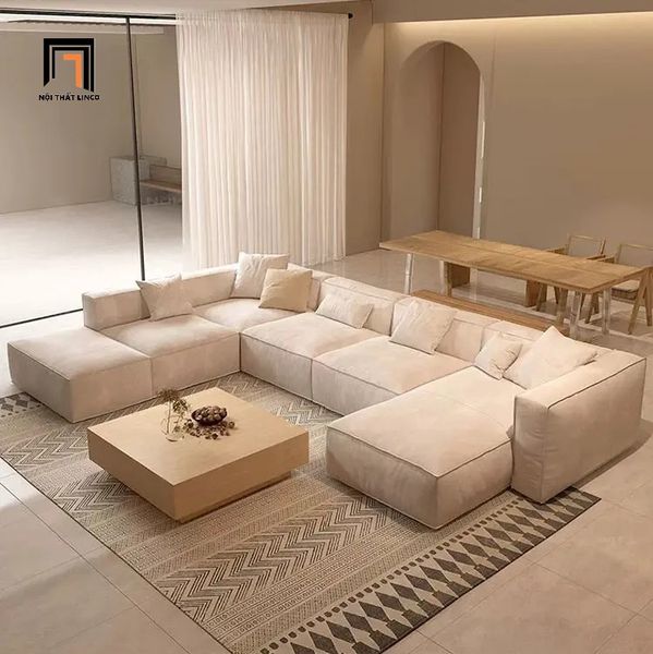 set ghế sofa chữ U hiện đại