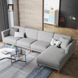 Ghế sofa băng màu xám ghi BT337 Aldeen dài 2m4 cho căn hộ 