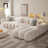 Ghế sofa góc chữ L GT270 Bubble 3m05 x 1m7 vải nhung mềm 