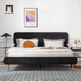  Giường ngủ vải nỉ màu đen GN46 Daryl kiểu dáng basic giá rẻ 