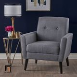  Ghế sofa đơn 1 nệm ngồi DT28 Hamton xám lông chuột vải bố 