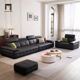  Bộ ghế sofa góc da công nghiệp GT261 Palo 3m x 1m6 xám trắng 