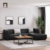  Ghế sofa góc chữ L da Pu GT214 Goyette 2m4 x 1m6 cho căn hộ 