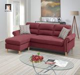  Bộ ghế sofa góc L GT65 Retic 2m2 x 1m5 màu đỏ đô 