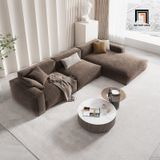 Ghế sofa băng vải nỉ màu nâu BT261 Plainview dài 2m4 giá rẻ 