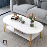  Bàn sofa phòng khách nhỏ gọn BSF15 Oveen 1m mặt đá trắng 