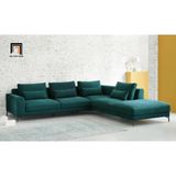  Bộ ghế sofa góc L 2m4 x 2m2 GT52 Porlan vải nhung nỉ xanh lá 