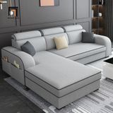  Bộ ghế sofa góc 2m2 x 1m7 nhỏ gọn GT114 Covina màu xám trắng 