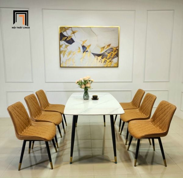 bộ bàn ăn sang trọng đá ceramic