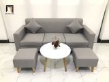  Bộ ghế sofa băng NS05 dài 1m9 giá rẻ màu xám ghi trắng 