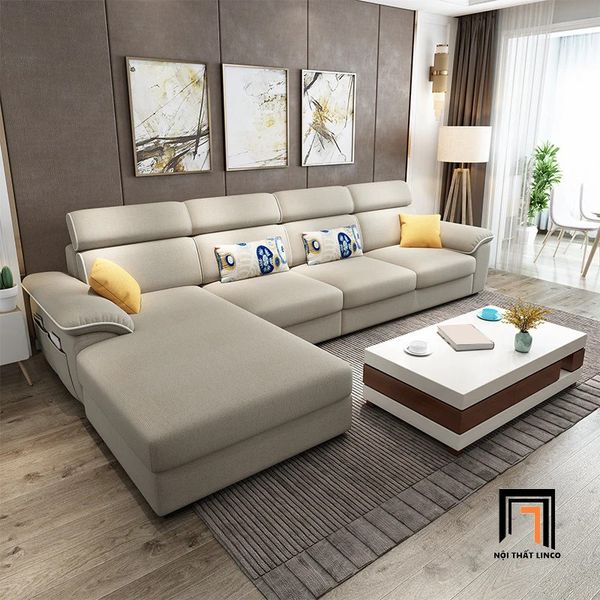 bộ ghế sofa góc L gật gù xanh dương