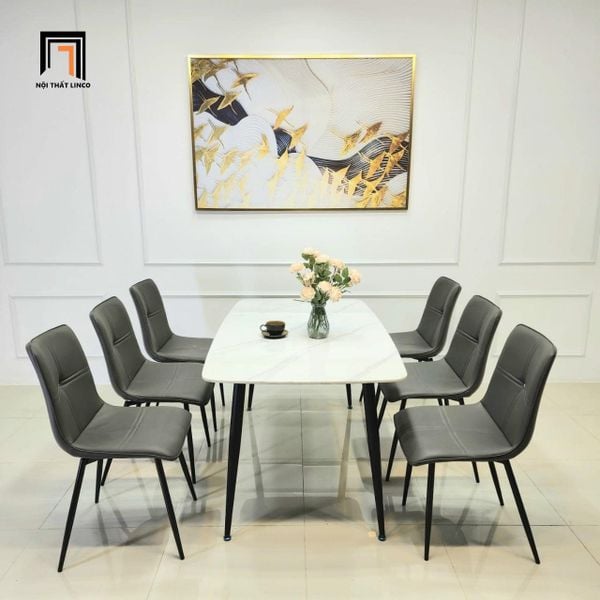  Bộ bàn ăn nhập khẩu cao cấp 54-BAD6-G33-B66 chung cư đẹp 