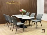  Set bàn ăn 6 người mặt đá 20-BAD6-Tamford mặt bàn kéo dài 