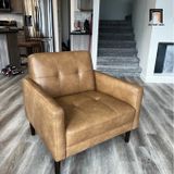  Ghế sofa đơn văn phòng làm việc DT101 Bharati bọc da giả đẹp 