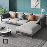  Set ghế sofa văn phòng giá rẻ KT112 Lesca phối màu da giả xám 