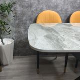  Set bàn ăn 4 ghế ngồi da giả 2-BAD4-G1-B70 mặt đá đẹp 