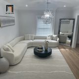 Ghế sofa góc cong vải nhung GT253 Ahitana 2m4 x 2m4 màu cam 
