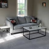  Ghế sofa băng 3 nệm ngồi giá rẻ BT214 Ben màu xám vải bố 