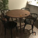  Bộ bàn ăn tròn gỗ nhỏ xinh xắn 42-KH4-G35-B93 4 ghế ngồi 
