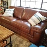  Bộ ghế sofa gia đình Âu Mỹ KHQ64 Keara da công nghiệp nâu 