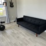  Ghế sofa bed giường nằm màu đen vải bố GB58 Hardin 2m giá rẻ 