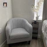  Ghế sofa đơn màu xám trắng sang trọng DT95 Alina nhỏ gọn 
