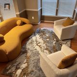  Ghế sofa băng cong cho tiệm shop BT178 Kathrina 2m1 vải nỉ bố 