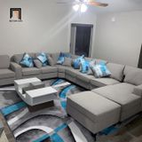  Ghế sofa U phòng khách kiểu dáng hiện đại UT33 Marsala 3m4 