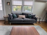  Ghế sofa băng vải nỉ màu than đen BT326 Verona dài 1m9 giá rẻ 