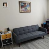  Ghế sofa bed giường nằm màu đen vải bố GB58 Hardin 2m giá rẻ 