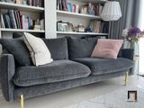  Ghế sofa băng vải nỉ màu than đen BT326 Verona dài 1m9 giá rẻ 