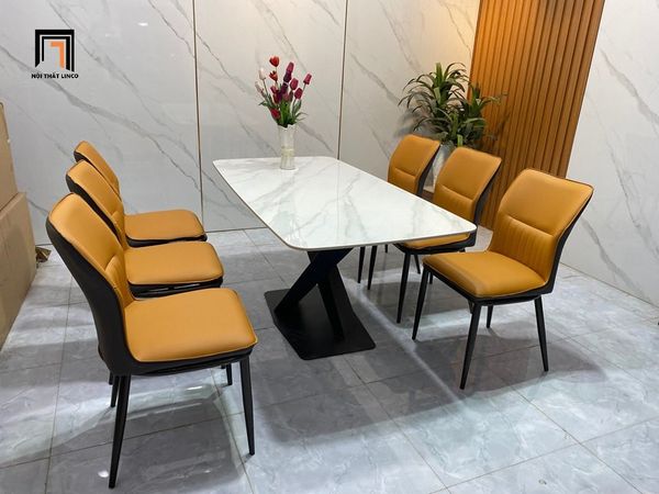 set bàn ghế ăn 6 chỗ cho chung cư