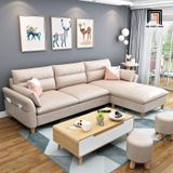  Ghế sofa góc L sang trọng 2m4 x 1m6 GT128 Slope phòng khách gia đình 
