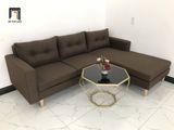  Bộ bàn ghế sofa góc 2m2 x 1m6 phòng khách gia đình nâu đậm 