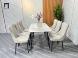  Bộ bàn ăn 6 ghế mặt đá xinh xắn 24-BAD6-G36-B67 giá rẻ 