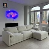  Bộ ghế sofa băng phòng khách BT332 Bodhill vải nỉ bố 2m3 xám 