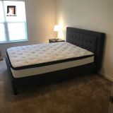  Giường ngủ vải nỉ màu đen 1m6 x 2m GN1 Vannatta cho gia đình 