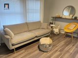  Ghế sofa băng vải nỉ màu than đen BT326 Verona dài 1m9 giá rẻ 