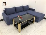  Bộ ghế sofa góc GL1 2m2 x 1m6 xanh dương đậm bọc vải 