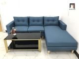  Bộ bàn ghế sofa góc 2m2 x 1m6 màu xanh dương nhỏ gọn 