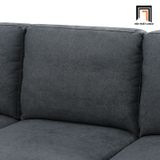  Bộ ghế sofa vải nỉ nhỏ gọn KT8 Poll màu xám đen giá rẻ 