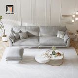  Ghế sofa băng vải nỉ xám trắng 2m3 BT291 Riverton phòng khách 