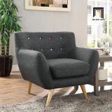  Ghế sofa đơn giá rẻ DT14 Ellice màu xám đậm vải bố 