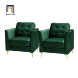  Ghế sofa đơn phòng khách nhỏ gọn DT3 Roxanne màu xanh lá 