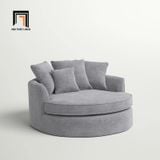  Ghế sofa đơn tròn thư giãn dài 1m2 DT11 Syloh cho phòng nhỏ 