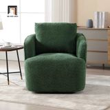  Ghế sofa đơn xinh xắn nhỏ DT90 Dalbert vải lông cừu xanh lá 