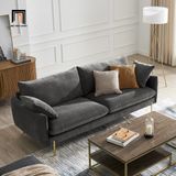  Ghế sofa băng vải nỉ màu than đen BT326 Verona dài 1m9 giá rẻ 