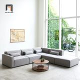  Bộ ghế sofa góc L màu xám ghi GT218 Potenza 2m4 x 2m3 giá rẻ 